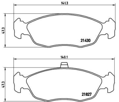 Гальмівні колодки, дискове гальмо (набір) BREMBO P61051