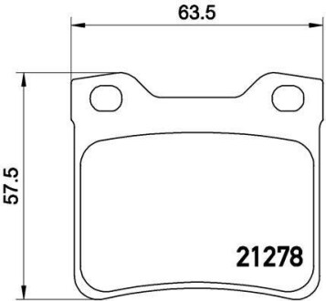 Гальмівні колодки, дискове гальмо (набір) BREMBO P61058