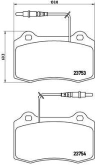 Гальмівні колодки, дискове гальмо (набір) BREMBO P61064