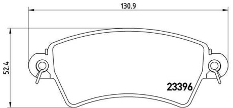 Гальмівні колодки, дискове гальмо (набір) BREMBO P61065