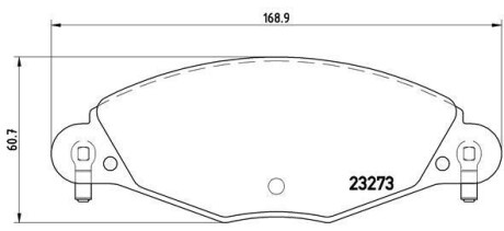 Гальмівні колодки, дискове гальмо (набір) BREMBO P61072