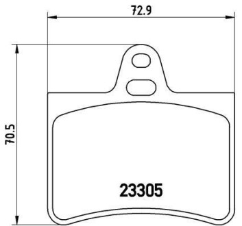 Гальмівні колодки, дискове гальмо (набір) BREMBO P61073 (фото 1)