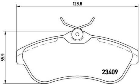 Гальмівні колодки, дискове гальмо (набір) BREMBO P61075