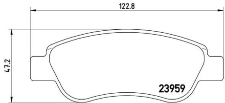 Гальмівні колодки, дискове гальмо (набір) BREMBO P61081