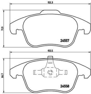 Гальмівні колодки, дискове гальмо (набір) BREMBO P61086