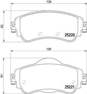 Колодки гальмівні DS4 C4.. BREMBO P61105