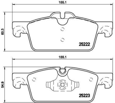 Колодки тормозные дисковые, к-кт. BREMBO P61112