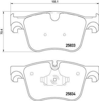 Колодки гальмівні C4 PICASSO P308 304mm.. BREMBO P61123