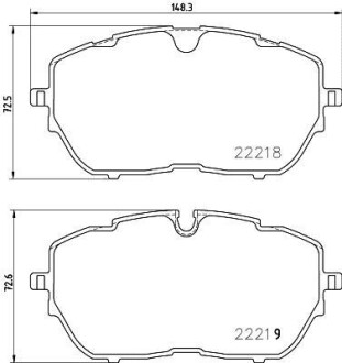 Гальмівні колодки (набір) BREMBO P61128