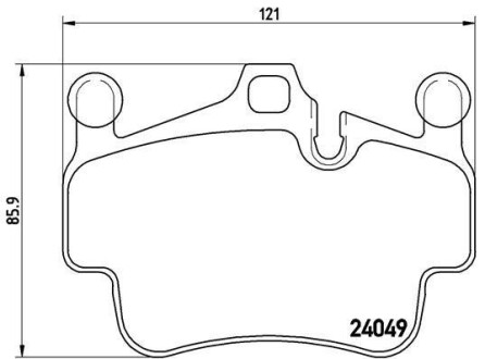 Гальмівні колодки, дискове гальмо (набір) BREMBO P65014 (фото 1)