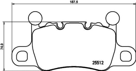 Гальмівні колодки (набір) BREMBO P65038