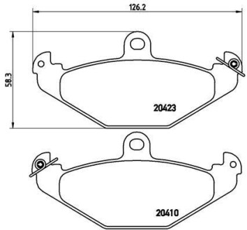 Гальмівні колодки, дискове гальмо (набір) BREMBO P68017