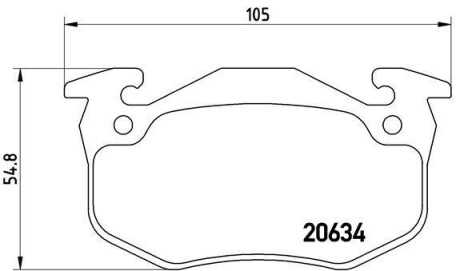 Гальмівні колодки, дискове гальмо (набір) BREMBO P68020