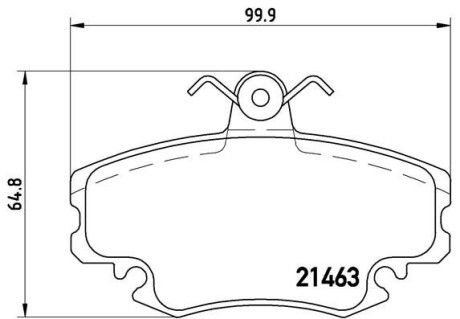 Гальмівні колодки, дискове гальмо (набір) BREMBO P68038