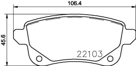 Гальмівні колодки (набір) BREMBO P68064