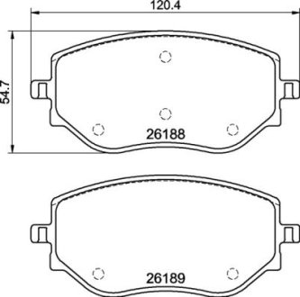 Гальмівні колодки дискові BREMBO P68 073