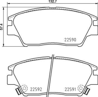 Гальмівні колодки дискові BREMBO P77 001