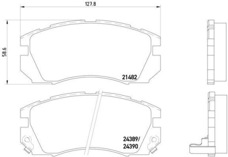 Гальмівні колодки, дискове гальмо (набір) BREMBO P78007