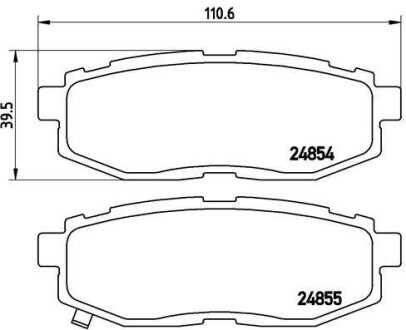 Гальмівні колодки, дискове гальмо (набір) BREMBO P78018