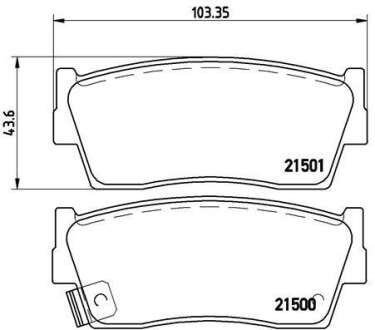 Гальмівні колодки, дискове гальмо (набір) BREMBO P79006