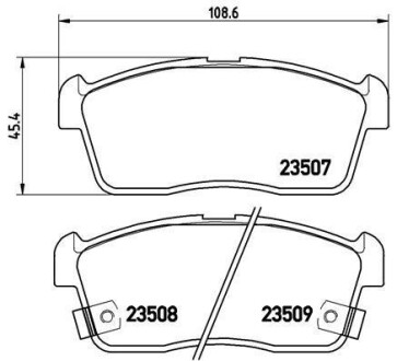 Гальмівні колодки, дискове гальмо (набір) BREMBO P79012