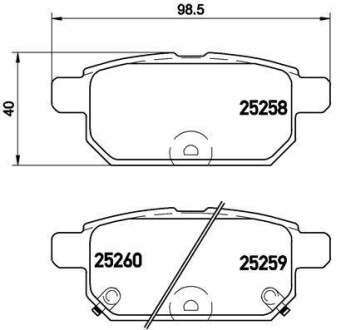 Колодки тормозные дисковые, к-кт. BREMBO P79029