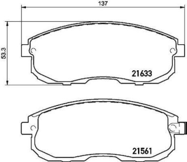 Колодки гальмівні SX4 BREMBO P79030