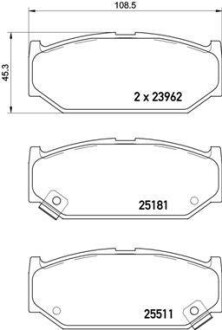 Гальмівні колодки дискові BREMBO P79031