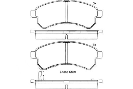 Гальмівні колодки дискові BREMBO P82 004