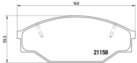 Гальмівні колодки, дискове гальмо (набір) BREMBO P83013