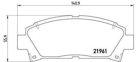 Гальмівні колодки, дискове гальмо (набір) BREMBO P83028