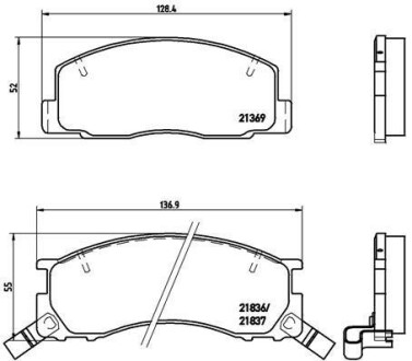 Гальмівні колодки дискові BREMBO P83 029