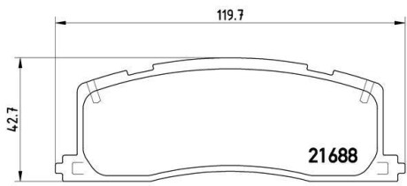 Гальмівні колодки, дискове гальмо (набір) BREMBO P83030