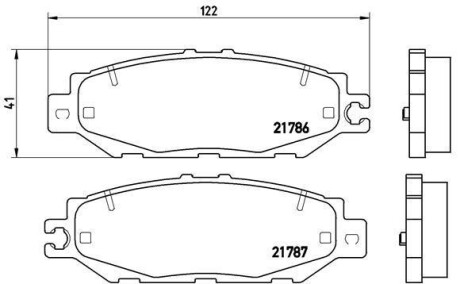 Гальмівні колодки, дискове гальмо (набір) BREMBO P83036 (фото 1)