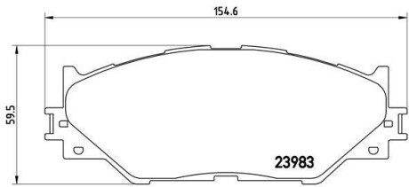 Гальмівні колодки, дискове гальмо (набір) BREMBO P83074