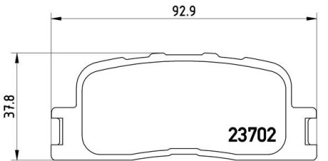 Гальмівні колодки, дискове гальмо (набір) BREMBO P83088