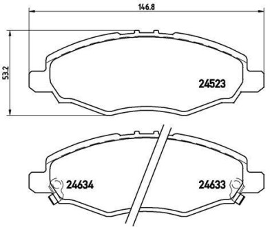 Гальмівні колодки, дискове гальмо (набір) BREMBO P83094