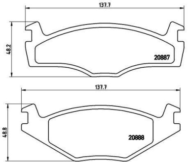 Гальмівні колодки, дискове гальмо (набір) BREMBO P85005