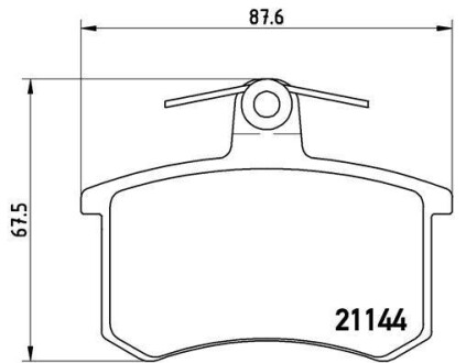 Гальмівні колодки, дискове гальмо (набір) BREMBO P85013 (фото 1)