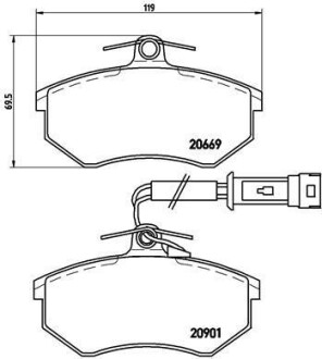 Гальмівні колодки, дискове гальмо (набір) BREMBO P85016