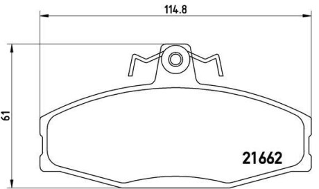 Гальмівні колодки, дискове гальмо (набір) BREMBO P85022