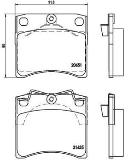 Гальмівні колодки, дискове гальмо (набір) BREMBO P85027