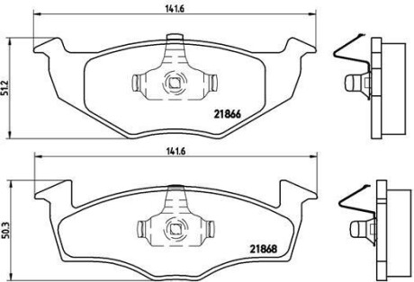 Гальмівні колодки, дискове гальмо (набір) BREMBO P85030