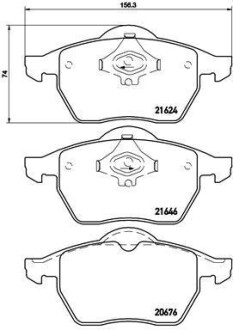 Гальмівні колодки, дискове гальмо (набір) BREMBO P85036