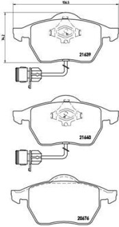 Гальмівні колодки, дискове гальмо (набір) BREMBO P85040