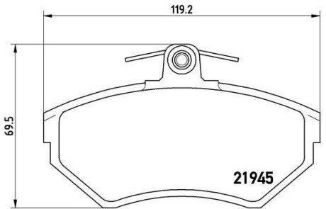 Гальмівні колодки, дискове гальмо (набір) BREMBO P85042