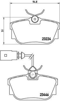 Гальмівні колодки, дискове гальмо (набір) BREMBO P85046 (фото 1)