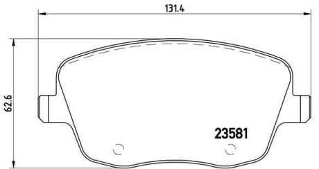 Гальмівні колодки, дискові (набір) BREMBO P85057