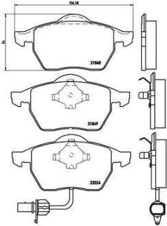 Гальмівні колодки, дискове гальмо (набір) BREMBO P85060 (фото 1)