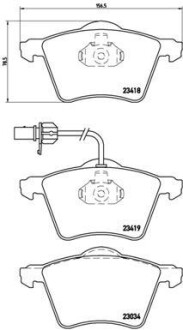 Гальмівні колодки, дискове гальмо (набір) BREMBO P85062